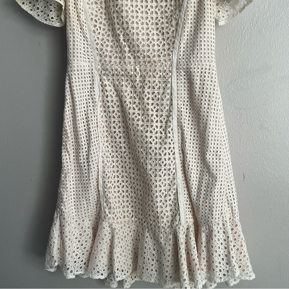 Anthropologie HD in Paris Georgia Eyelet Sheath Dress Size 8 - Picture 7 of 15